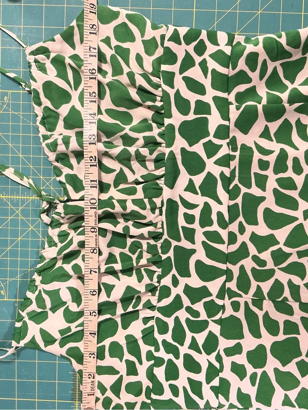 2325 - Dynamite Green and Cream Printed Slip Dress - Picture 9 of 10